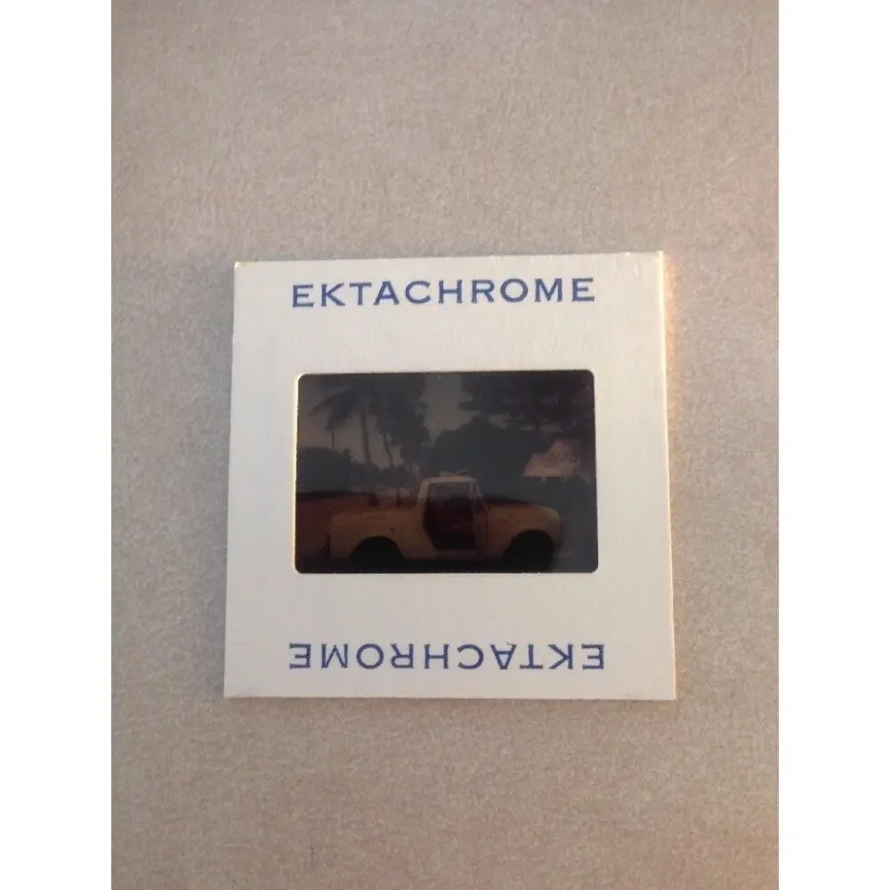 Vtg 1970s Lifeguard Men White Truck California Ektachrome Photograph Color Slide